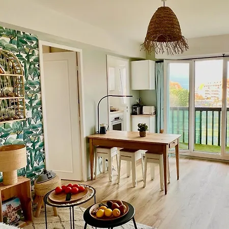 Joli 3 Pieces, 2 Chambres, 6 Personnes, Clair, Vue Degagee, Balcon & Parking Prive 公寓